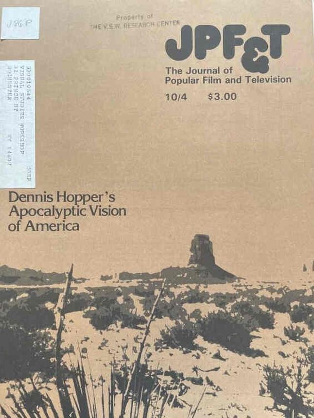 JOURNAL OF POPULAR FILM AND TELEVISION magazine side cover Issue 39  Vol 10 # 4 January 1983