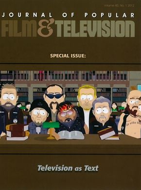 JOURNAL OF POPULAR FILM AND TELEVISION magazine side cover  Vol 40 No 1  2012