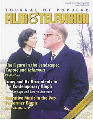 JOURNAL OF POPULAR FILM AND TELEVISION magazine side cover Issue 141  Vol 36 # 2 Summer 2008