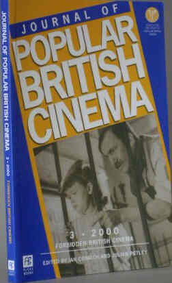JOURNAL OF POPULAR BRITISH CINEMA magazine side cover Issue 3  2000