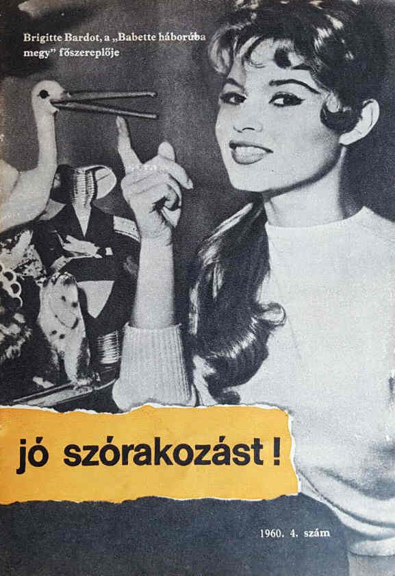 JO SZORAKOZAST magazine side cover Issue 4   1960