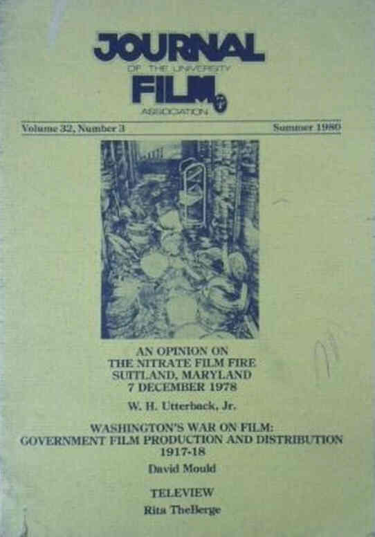 JOURNAL OF THE UNIVERSITY FILM AND VIDEO ASSOCIATION magazine side cover Summer 1980