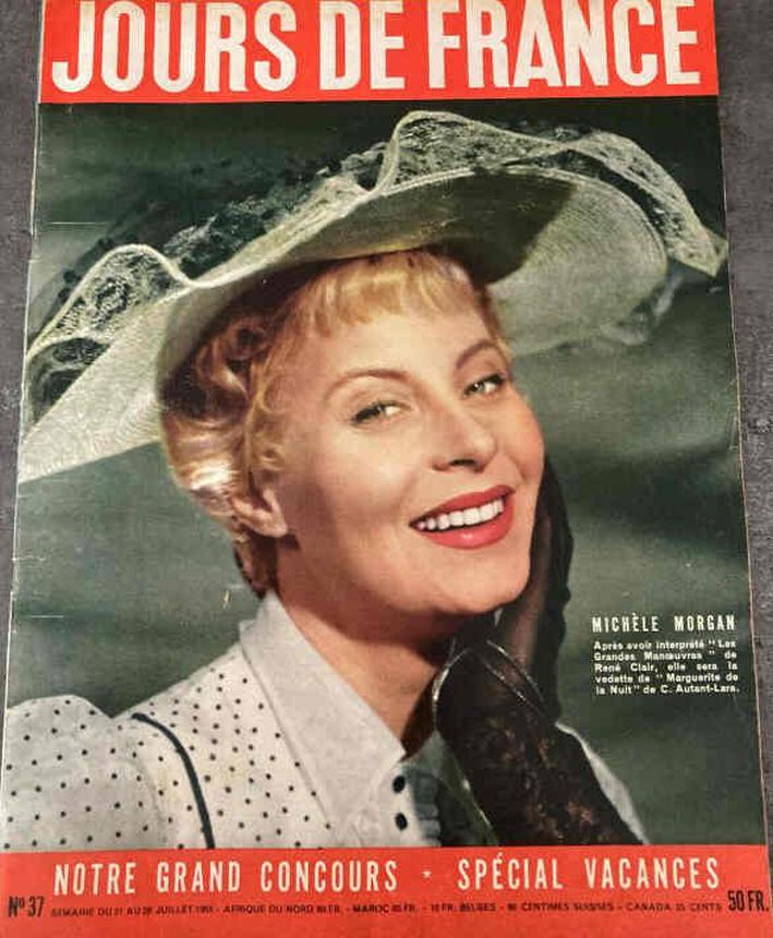 JOURS DE FRANCE magazine side cover Issue 37 21 July 1955