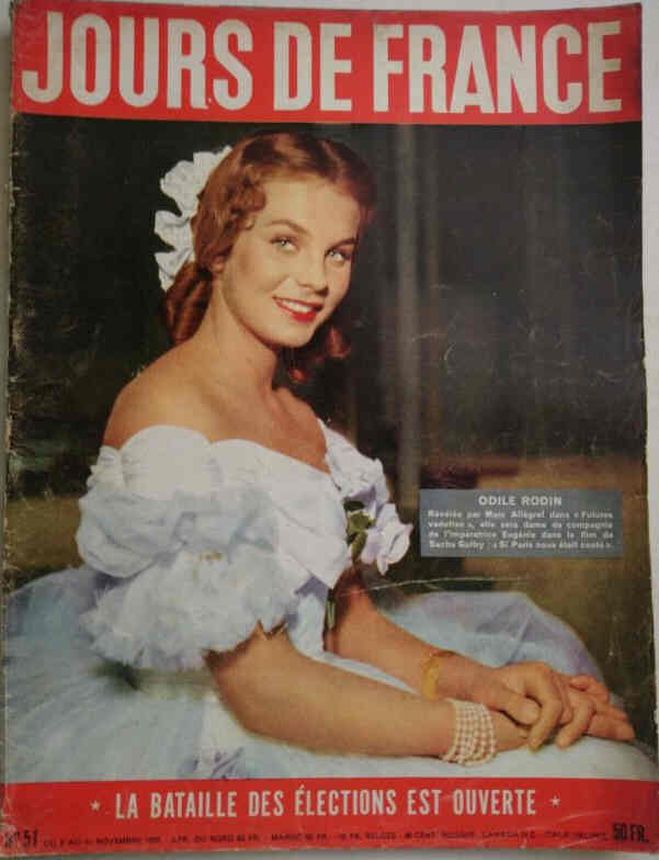 JOURS DE FRANCE magazine side cover Issue 51 5 November 1955