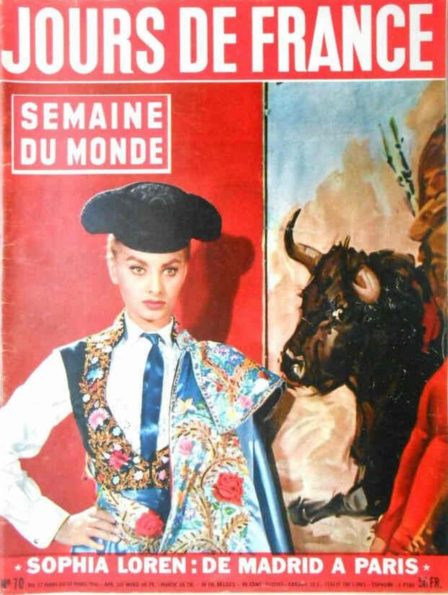 JOURS DE FRANCE magazine side cover Issue 70 17 March 1956