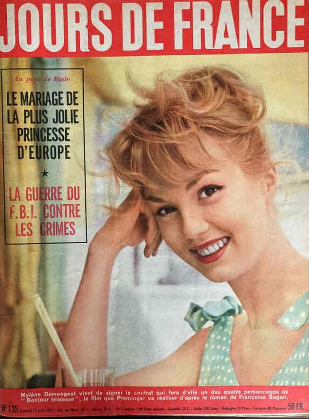JOURS DE FRANCE magazine side cover Issue 135 15 June 1957