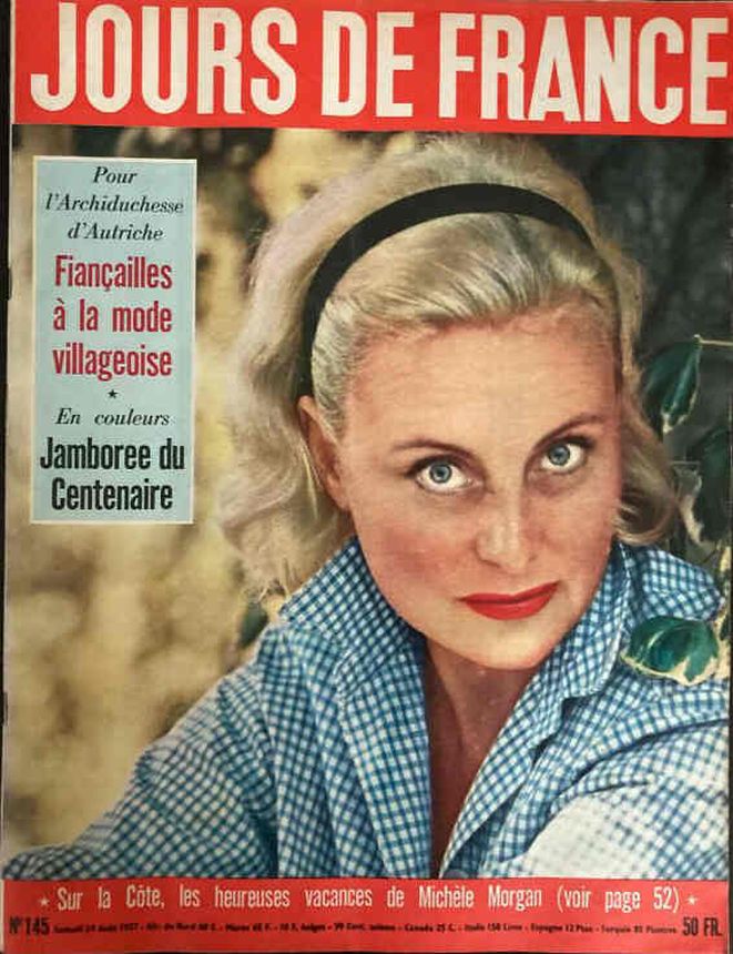 JOURS DE FRANCE magazine side cover Issue 145 24 August 1957