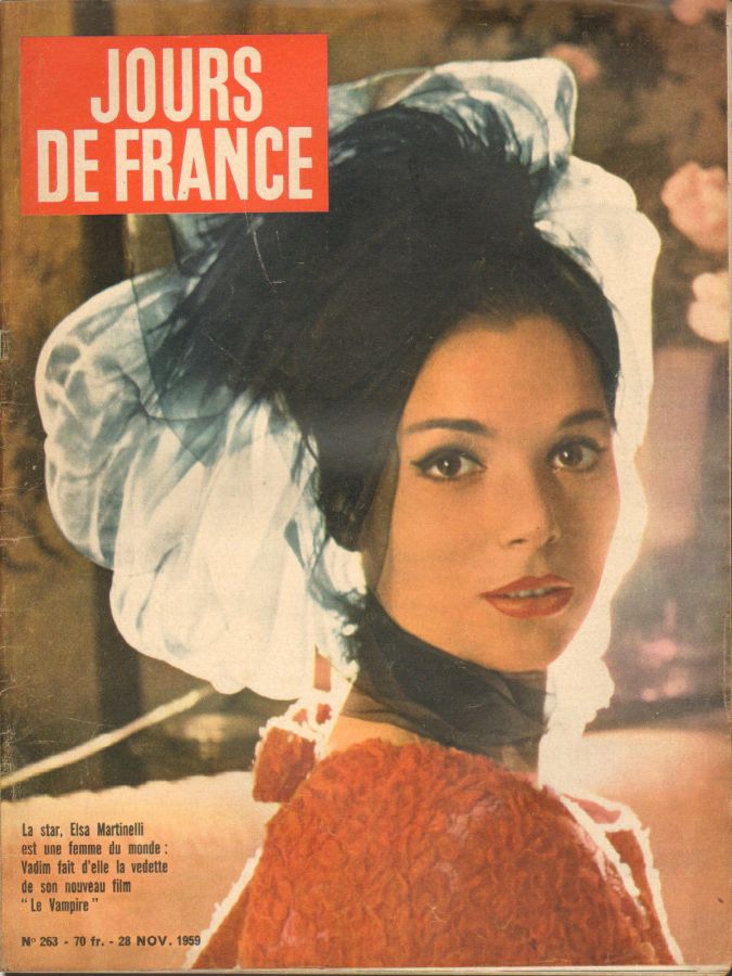 JOURS DE FRANCE magazine side cover Issue 263 28 November 1959