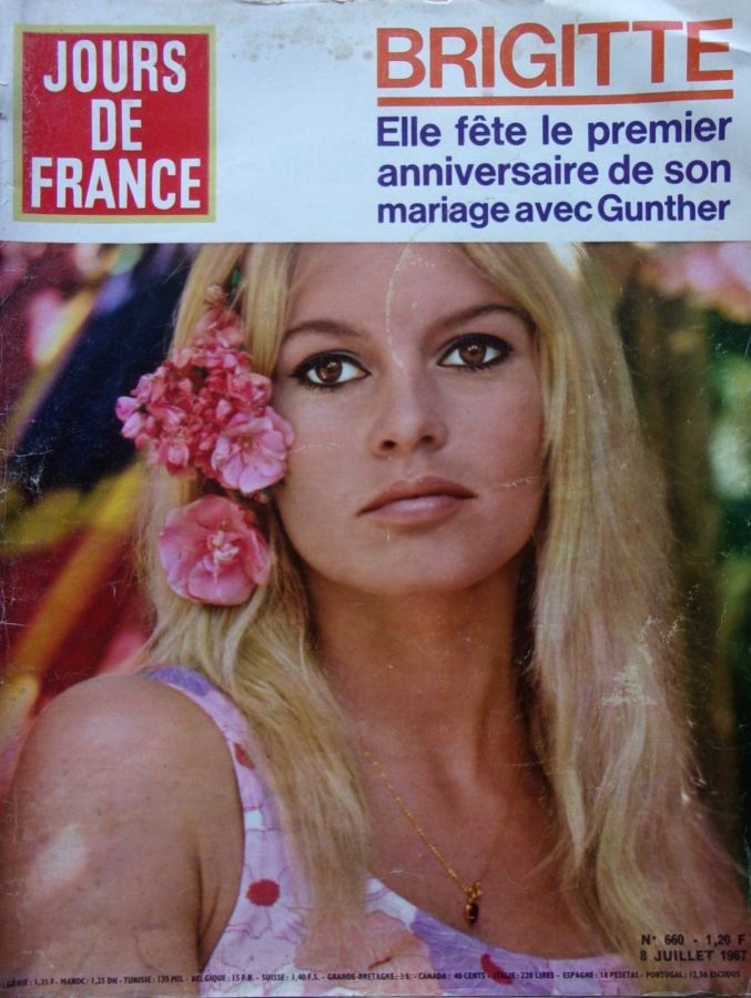 JOURS DE FRANCE magazine side cover Issue 660 8 July 1967