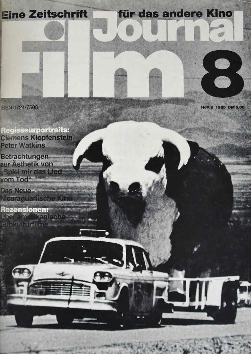 JOURNAL FILM magazine side cover Issue 8  1985