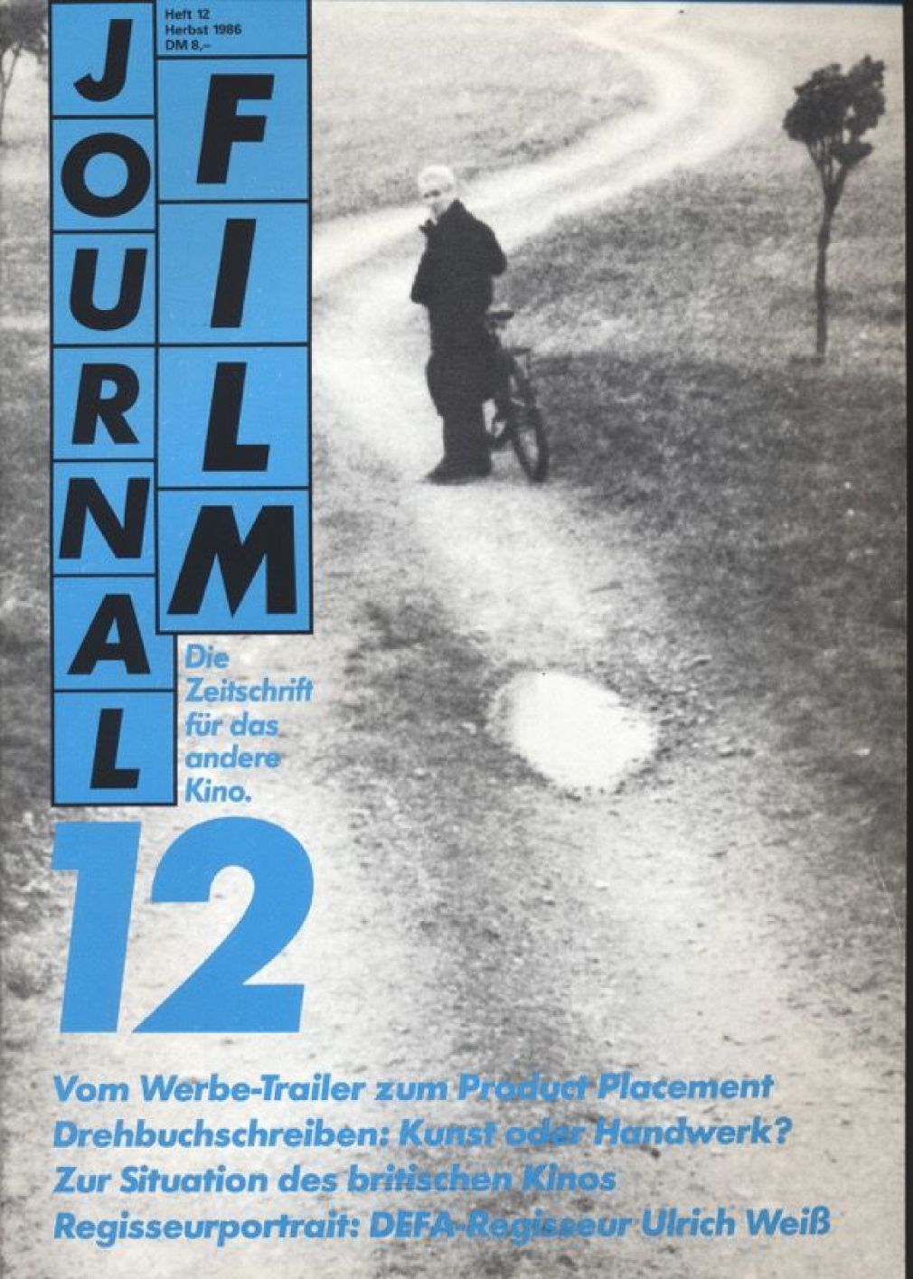 JOURNAL FILM magazine side cover Issue 12 Autumn 1986