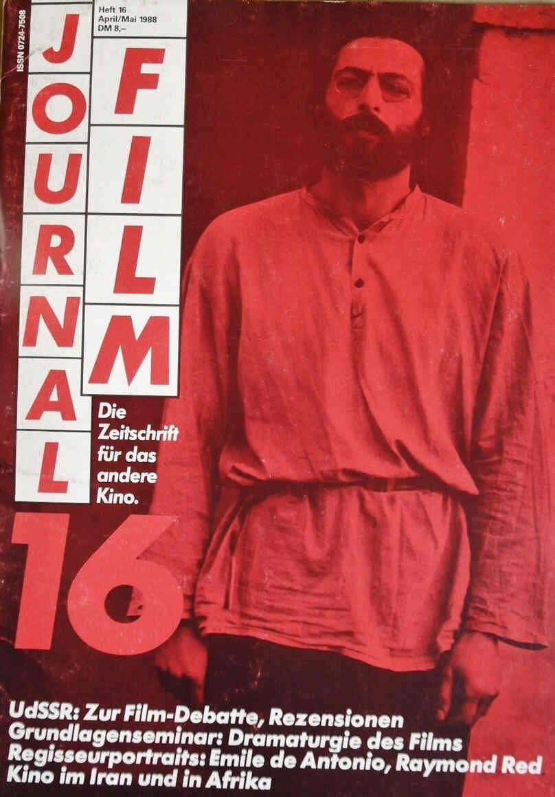JOURNAL FILM magazine side cover Issue 16 April/May 1988