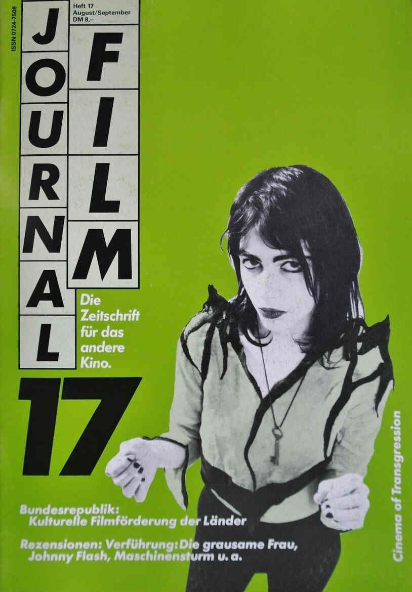 JOURNAL FILM magazine side cover Issue 17 August/September 1988