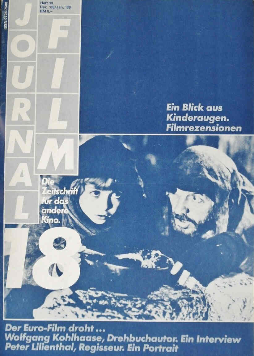 JOURNAL FILM magazine side cover Issue 18 December 1988