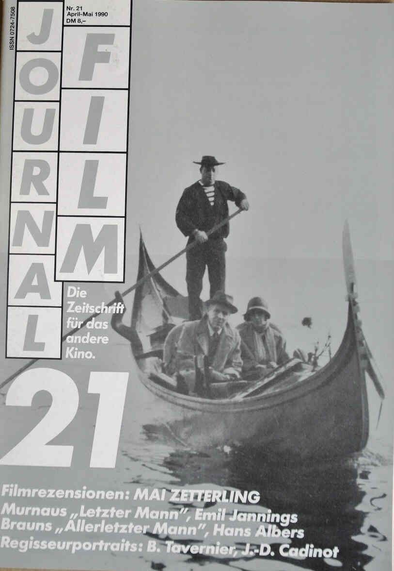 JOURNAL FILM magazine side cover Issue 21 April/May 1990