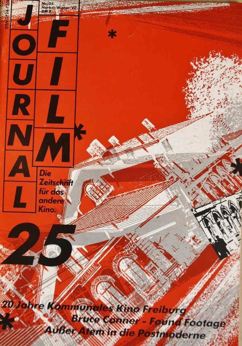 JOURNAL FILM magazine side cover Issue 25 Autumn-Winter 1992
