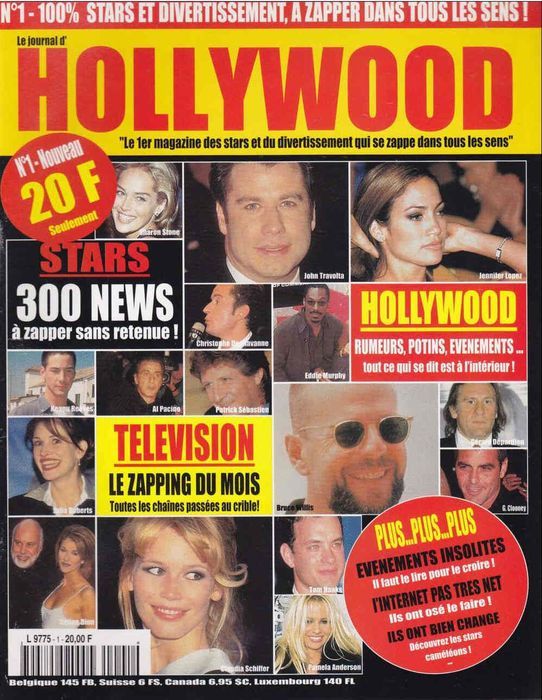 JOURNAL D HOLLYWOOD | LE magazine side cover Issue 1 January 1999