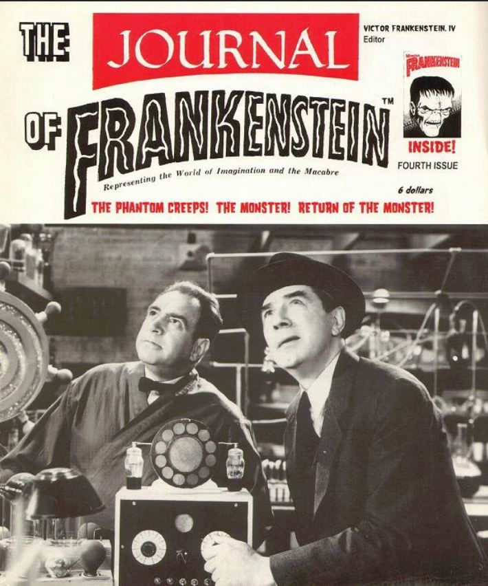 JOURNAL OF FRANKENSTEIN magazine side cover Issue 4 October 2000