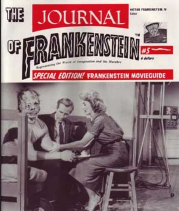 JOURNAL OF FRANKENSTEIN magazine side cover Issue 5 October 2001