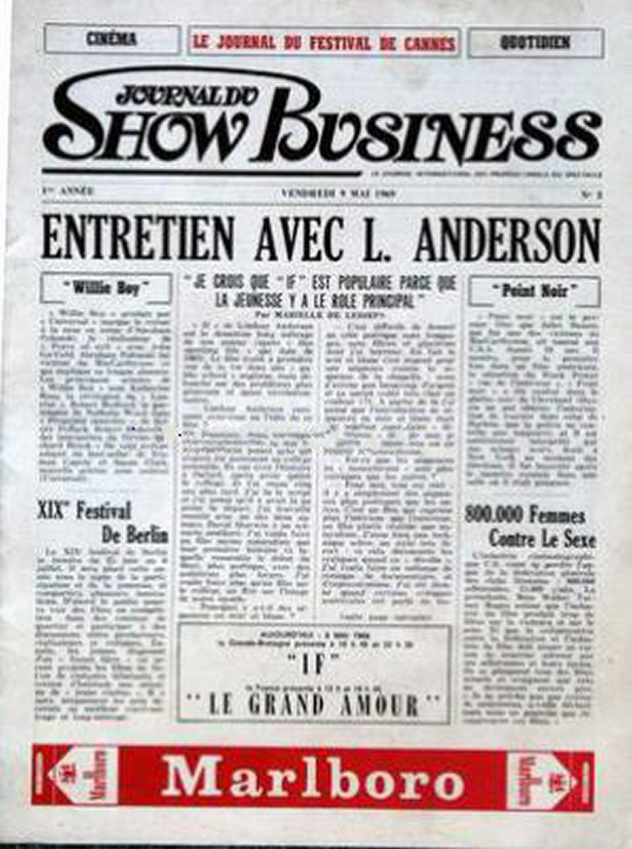 JOURNAL DU SHOW BUSINESS magazine side cover Issue 2 5 September 1968