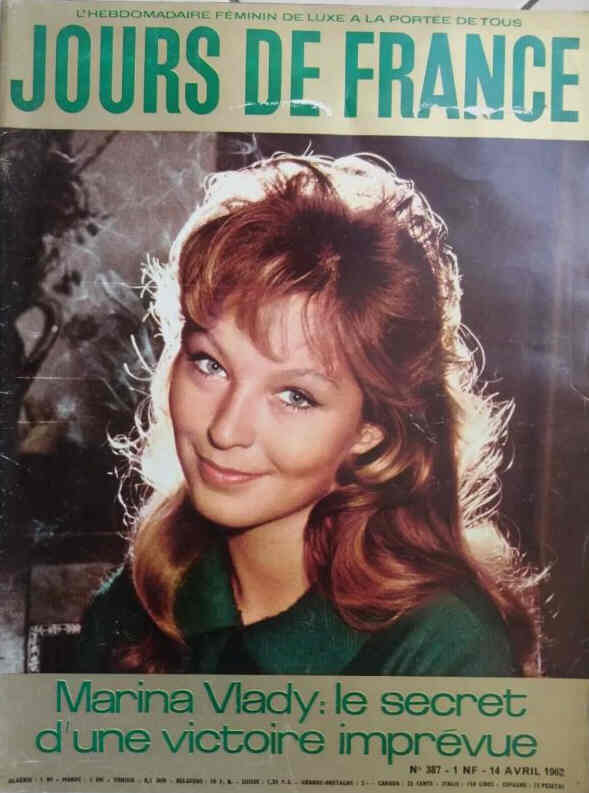 JOURS DE FRANCE magazine side cover Issue 387 14 April 1962