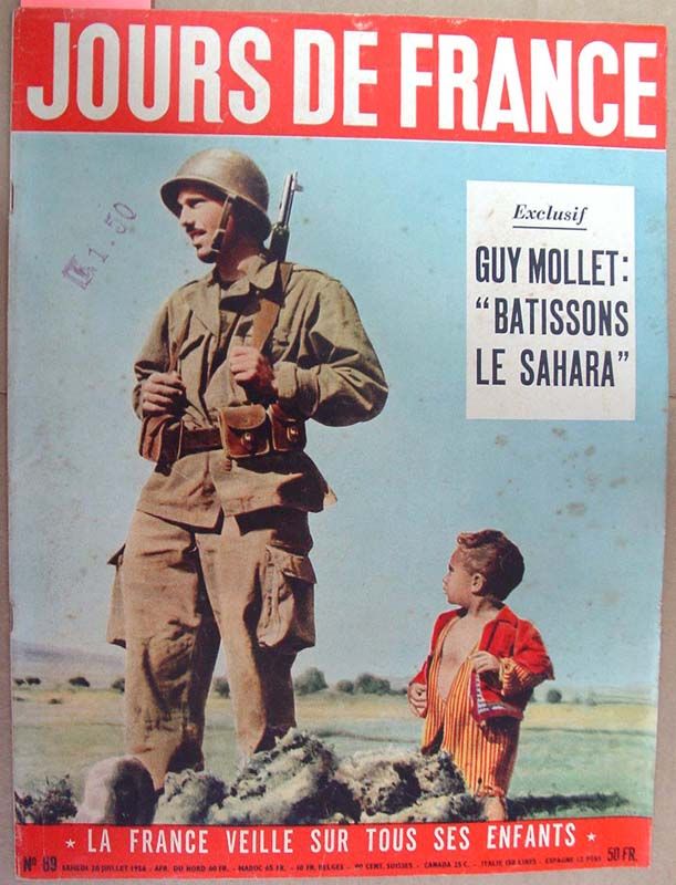 JOURS DE FRANCE magazine side cover Issue 89 28 July 1956