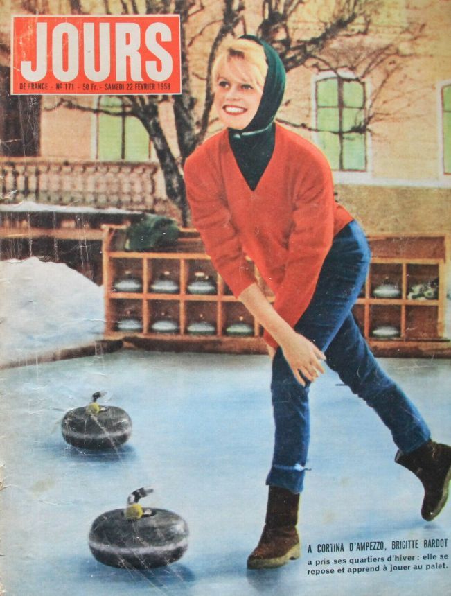 JOURS DE FRANCE magazine side cover Issue 171 22 February 1958