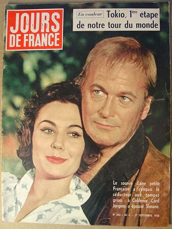 JOURS DE FRANCE magazine side cover Issue 202 27 September 1958
