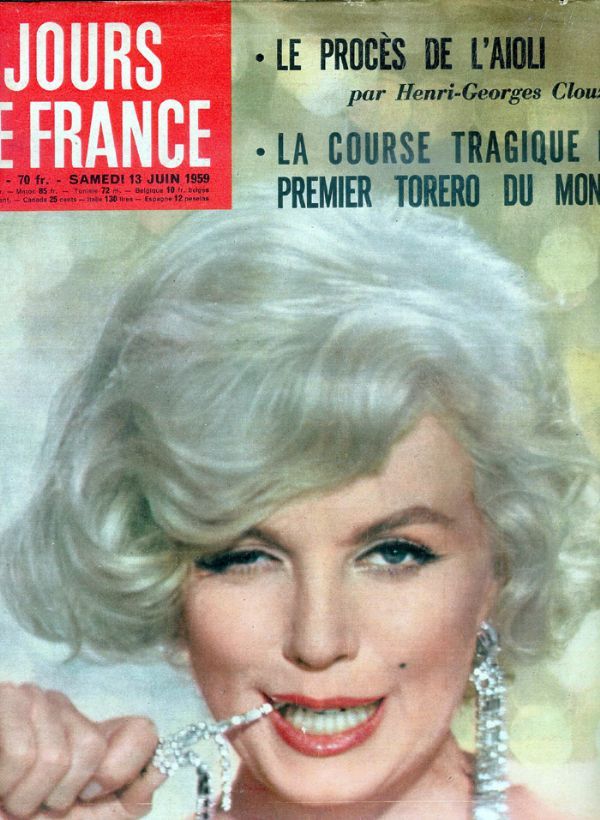 JOURS DE FRANCE magazine side cover Issue 239 13 June 1959