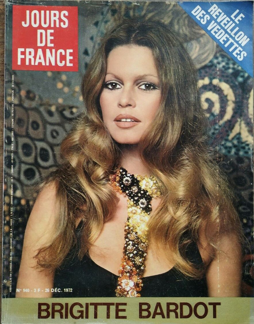 JOURS DE FRANCE magazine side cover Issue 940 26 December 1972