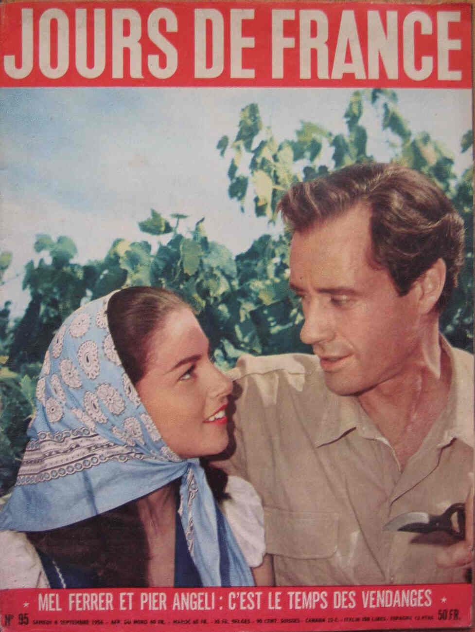JOURS DE FRANCE magazine side cover Issue 95 8 September 1956