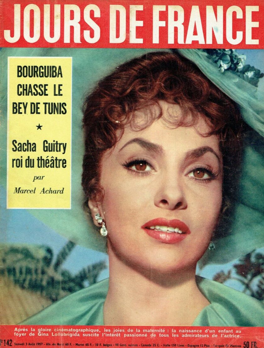 JOURS DE FRANCE magazine side cover Issue 142 3 August 1957