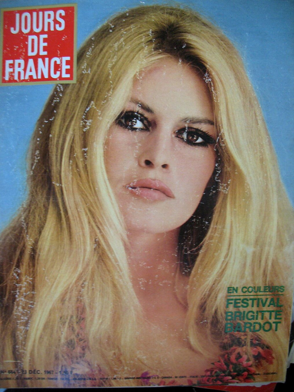 JOURS DE FRANCE magazine side cover Issue 684 23 December 1967