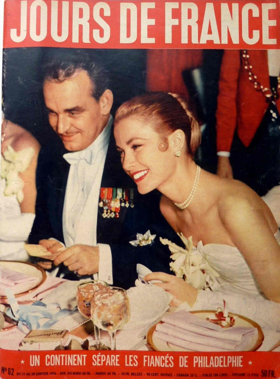 JOURS DE FRANCE magazine side cover Issue 62 21 January 1956