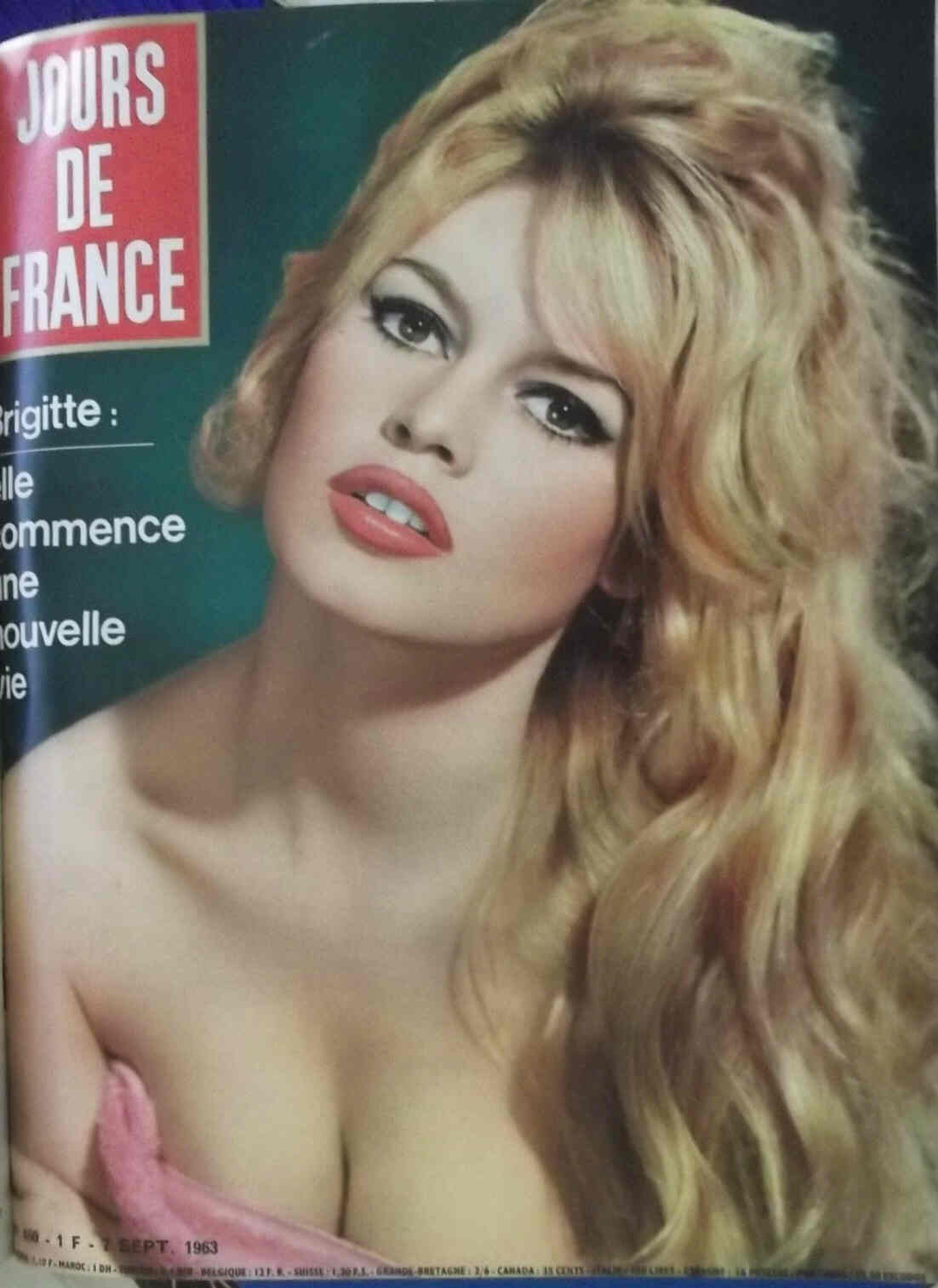 JOURS DE FRANCE magazine side cover Issue 460 7 September 1963