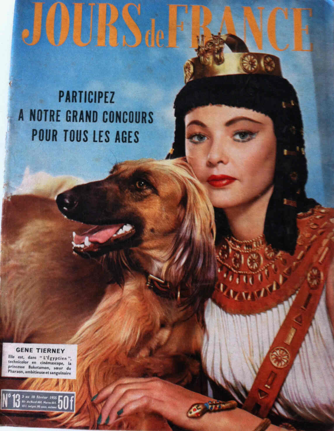 JOURS DE FRANCE magazine side cover Issue 13 3 February 1955