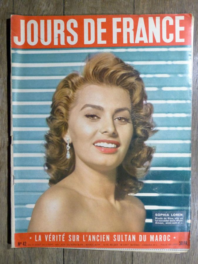 JOURS DE FRANCE magazine side cover Issue 42 27 August 1955