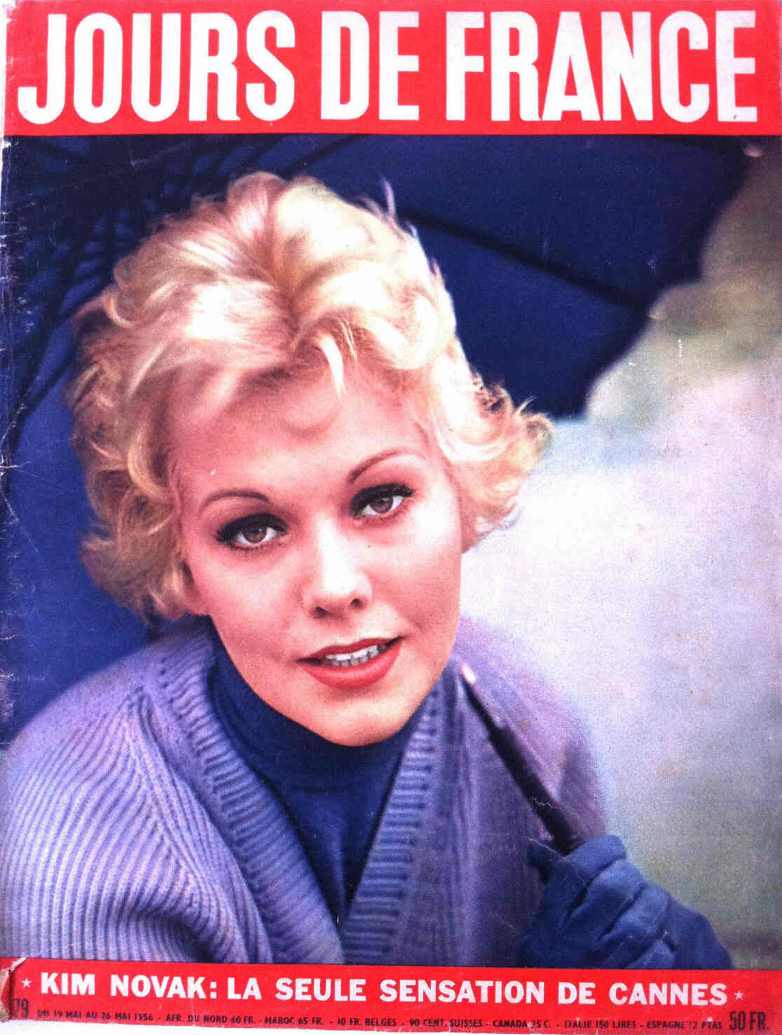JOURS DE FRANCE magazine side cover Issue 79 19 May 1956