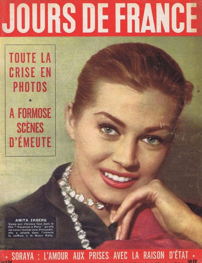 JOURS DE FRANCE magazine side cover Issue 134 8 June 1957