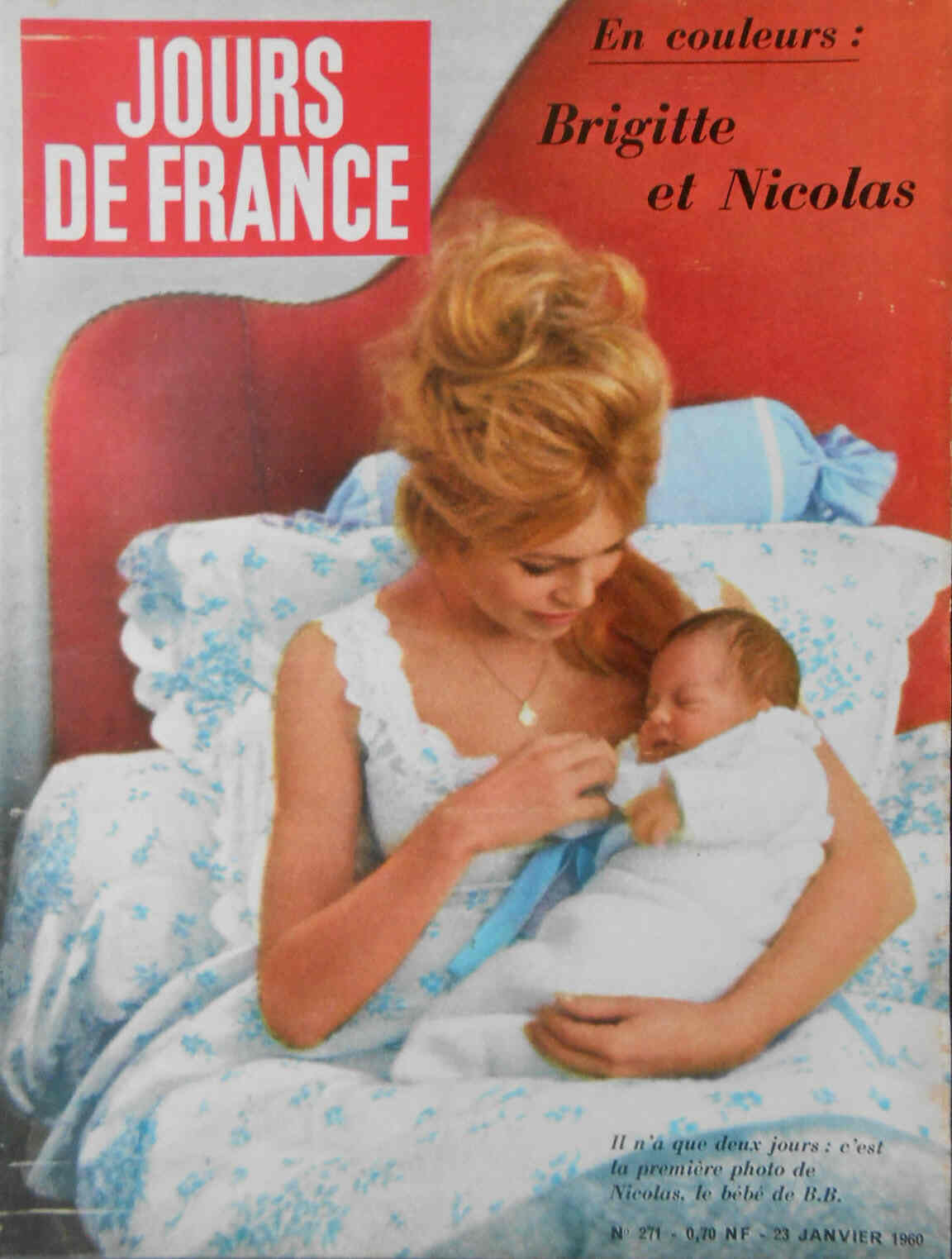JOURS DE FRANCE magazine side cover Issue 271 23 January 1960