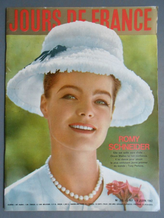 JOURS DE FRANCE magazine side cover Issue 395 9 June 1962