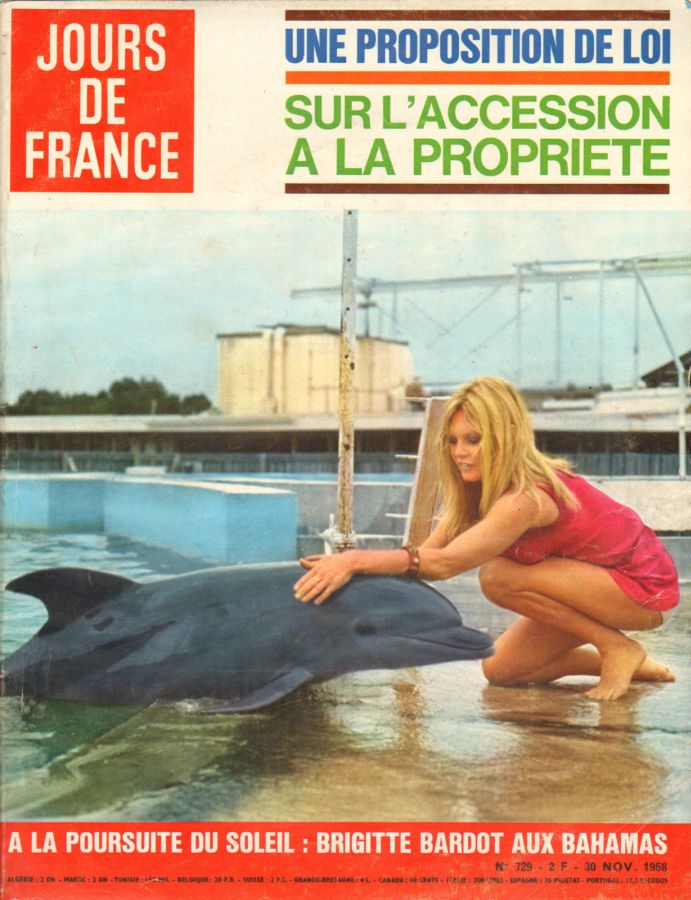 JOURS DE FRANCE magazine side cover Issue 729 30 November 1968