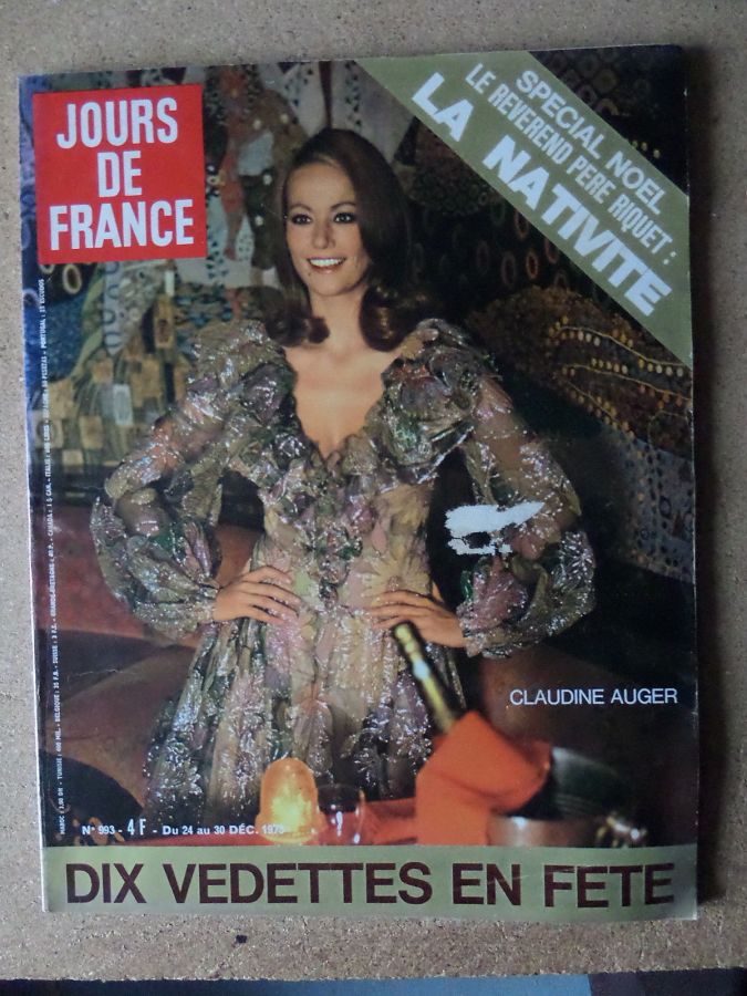 JOURS DE FRANCE magazine side cover Issue 993 24 December 1973