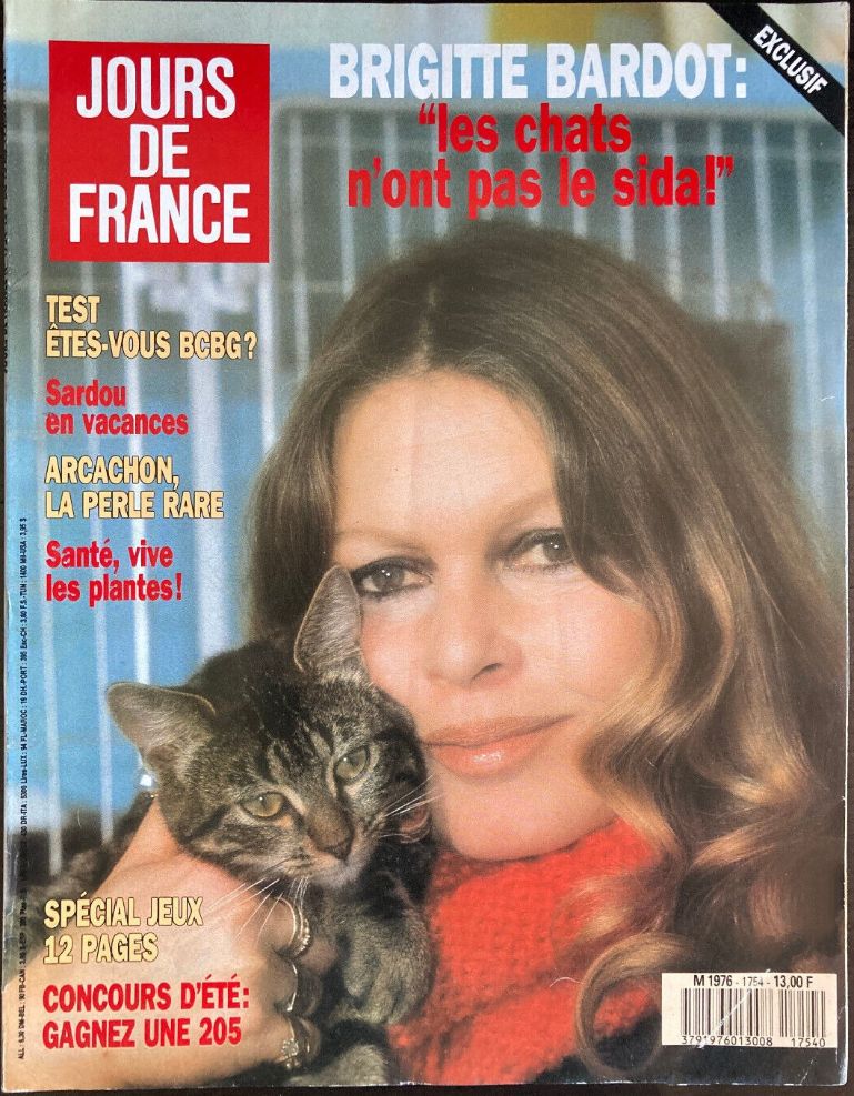 JOURS DE FRANCE magazine side cover Issue 1754  August 1988