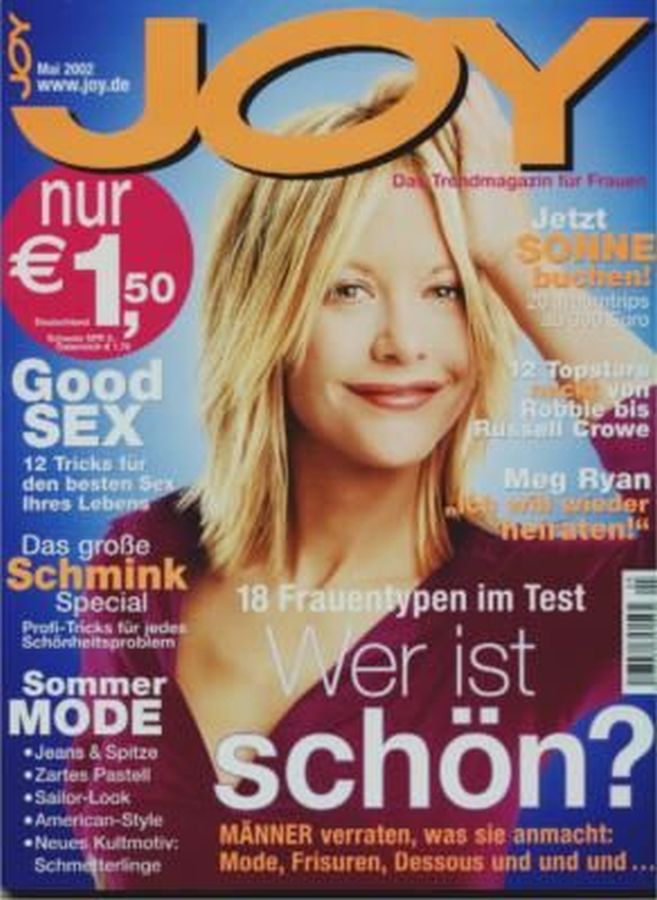 JOY GERMANY magazine side cover  May 2002