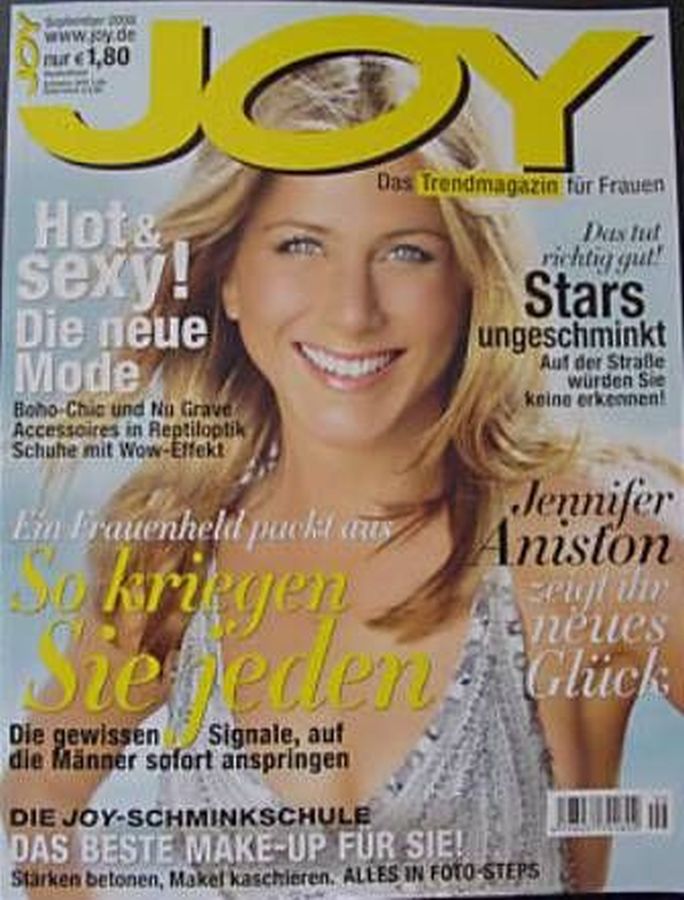 JOY GERMANY magazine side cover  September 2008