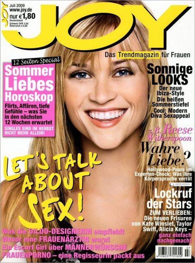 JOY GERMANY magazine side cover  July 2009