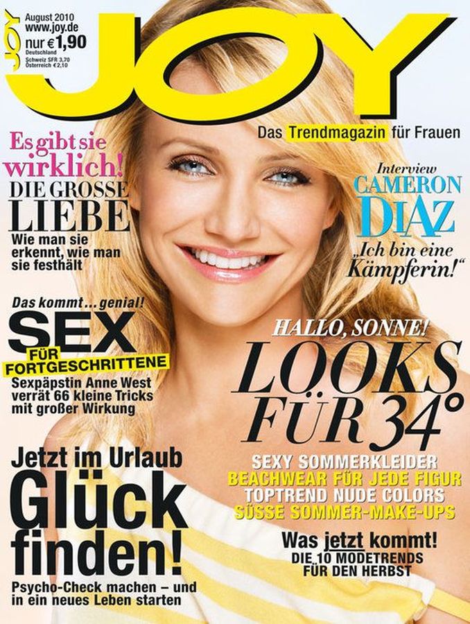 JOY GERMANY magazine side cover  August 2010