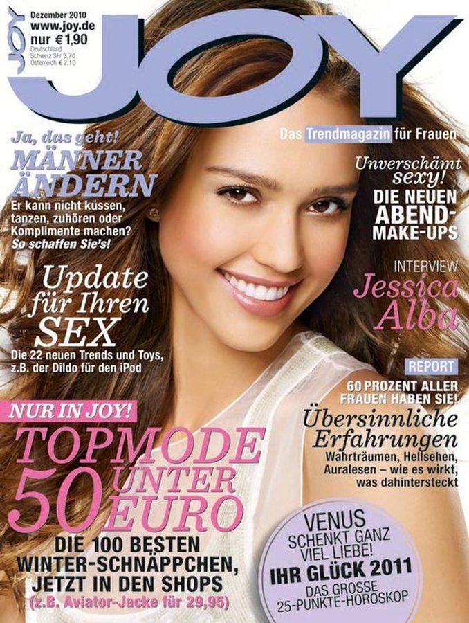 JOY GERMANY magazine side cover  December 2010