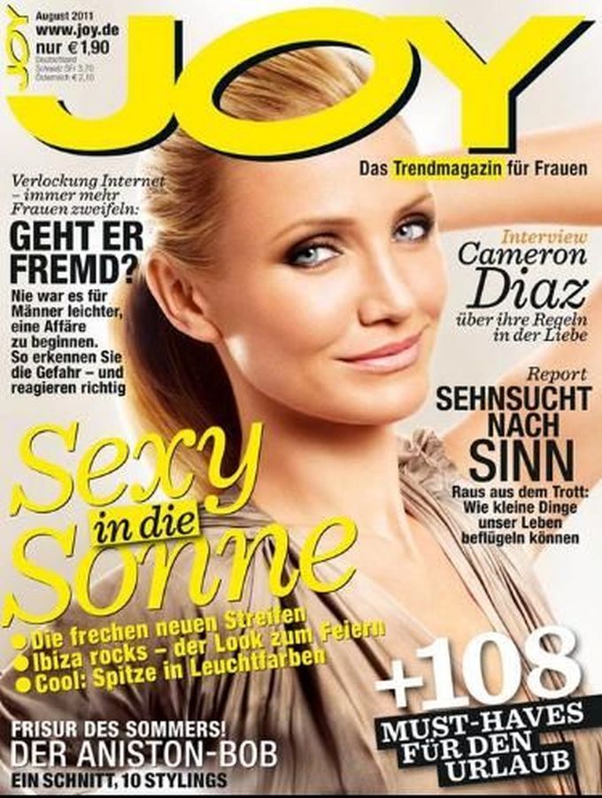 JOY GERMANY magazine side cover  August 2011